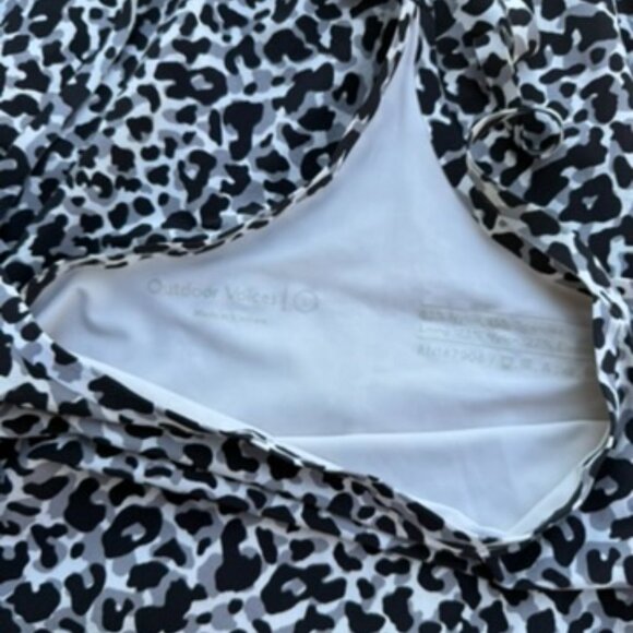 Outdoor Voices Womens Exercise Dress Interior Shorts Black White Animal Print - Picture 2 of 2